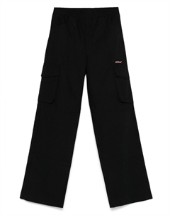 Kids брюки карго с логотипом, черный Off-white