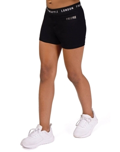 Черные шорты из трикотажа для девочек в полоску, черный Pineapple