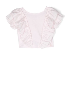 Футболка с оборками, розовый Monnalisa