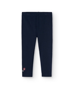 Базовые леггинсы для девочек с логотипом, темно-синий Boboli