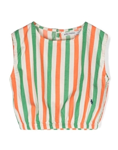 Полосатая футболка без рукавов, зеленый Bobo choses