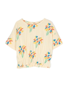 Футболка с цветочной вышивкой, желтый Bobo choses