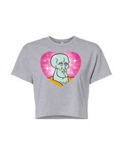 Детская футболка Nickelodeon SpongeBob SquarePants с рисунком сердца Squidward, серый Licensed character