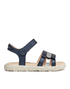 Сандалии J Sandal Haiti Girl J458ZD 000NF C0673 M, серебряный/темно-синий Geox