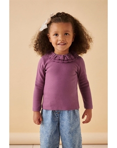 Топ с длинным рукавом и воротником (3 мес 7 лет), фиолетовый Next