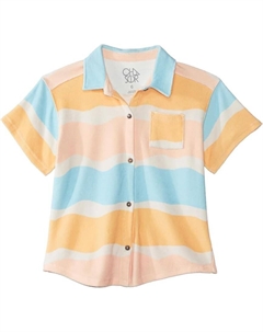 Рубашка Terrycloth Collared Shirt, цвет Wavy Stripe Chaser