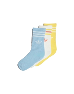 Детские носки, цвет 1 set of 3 double (blue + white + yellow) Adidas originals
