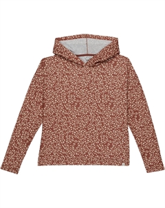 Худи Unconditionally Cozy Hoodie, цвет Rustic Brown Animalia Dots Roxy