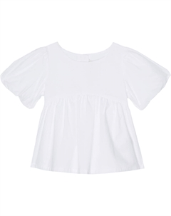 Пуловер Puff Sleeve Blouse, белый Janie and jack