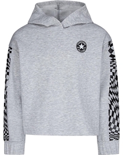 Худи Warp Check Cropped Hoodie, цвет Lunar Rock Heather Converse