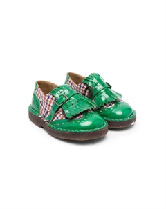 Туфли дерби с узором в елочку, зеленый Pèpè