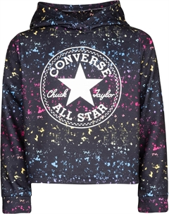Худи All Over Print Cropped Hoodie, черный Converse