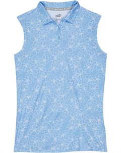Рубашка Cloudspun Island Sleeveless Polo, цвет Day Dream Heather Puma