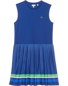 Платье Sleeveless Crew Neck Pleated Color Blocked Dress, цвет Captain/Multico Lacoste