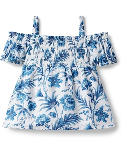 Топ Floral Print Top, синий Janie and jack