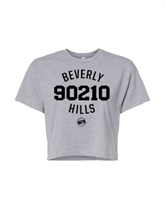 Укороченная футболка для юниоров Beverly Hills 90210, серый Licensed character