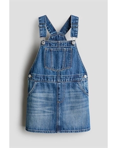 Джинсовое платье комбинезон, синий H&m