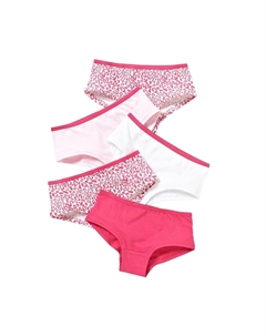 Набор из 5 трусов-хипстеров с принтом, розовый Just essentials