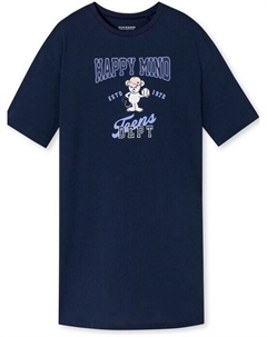 Ночная рубашка из органического хлопка, синий Schiesser