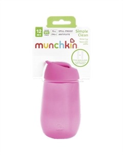 Чашка для питья с трубочкой, розовый 296 мл, 1 шт. Munchkin