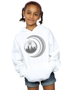 Толстовка с луной Хогвартса, белый Harry potter