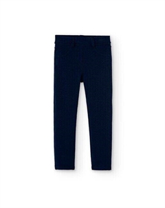 Простые девичьи леггинсы с задними карманами, темно-синий Boboli