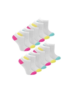 12 пар низких спортивных носков для бега No Show, белый Sock snob