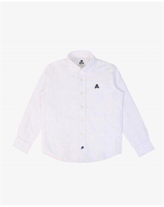 Однотонная рубашка для мальчика с длинными рукавами, белый Scalpers