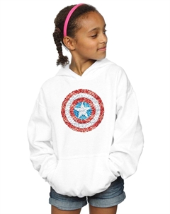 Толстовка с пиксельным щитом «Капитан Америка», белый Marvel