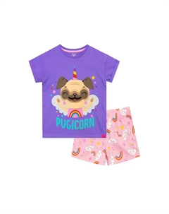 Короткая пижама Rainbow Pugicorn, фиолетовый Harry bear