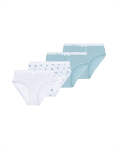 Трусы для малышей, 4 шт., из натурального хлопка, белый/синий Lupilu