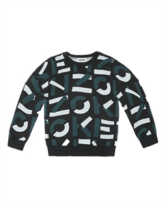 Свитер детский, черный / зеленый Kenzo