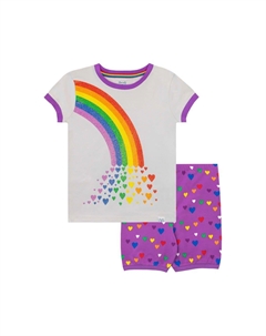 Уютная короткая пижама с принтом Heart Rainbow, фиолетовый Harry bear