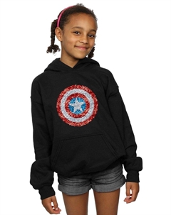 Толстовка с пиксельным щитом «Капитан Америка», черный Marvel