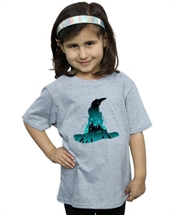 Хлопковая футболка с силуэтом Хогвартса, серый Harry potter