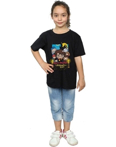 Хлопковая футболка в стиле чиби, черный Harry potter