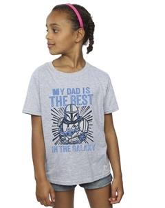 Хлопковая футболка Mandalorian Best Dad, серый Star wars