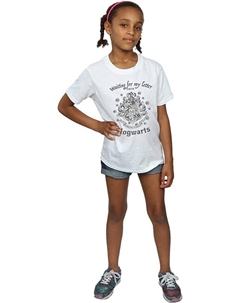 Хлопковая футболка с гербом Хогвартса «В ожидании моего письма», белый Harry potter