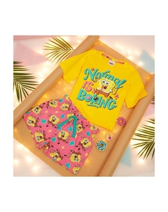 Пижамный комплект с короткими рукавами, мультиколор Spongebob