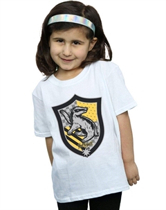 Хлопковая футболка с гербом Хаффлпаффа, белый Harry potter