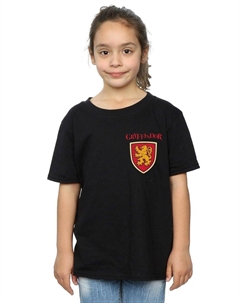 Хлопковая футболка с искусственным карманом «Гриффиндорский лев», черный Harry potter