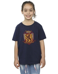 Хлопковая футболка с нагрудным знаком Гриффиндора, темно-синий Harry potter