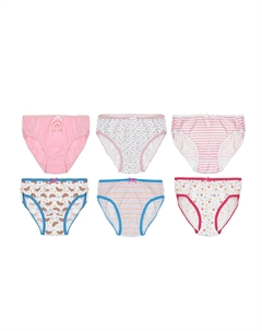 Хлопковые трусы с радужным принтом, 6 шт., мультиколор Kav