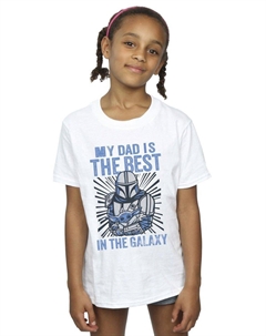 Хлопковая футболка Mandalorian Best Dad, белый Star wars