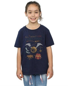 Хлопковая футболка «Все, что я хочу на Рождество», темно-синий Harry potter