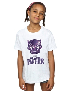 Хлопковая футболка с логотипом Black Panther Mask, белый Marvel