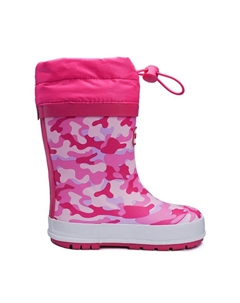 Розовые резиновые сапоги Lucy Camo с завязками, розовый Toezone