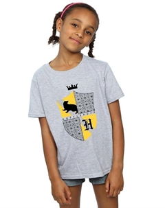 Хлопковая футболка со щитом Хаффлпаффа, серый Harry potter