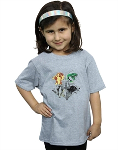 Хлопковая футболка с нарисованным гербом Хогвартса, серый Harry potter