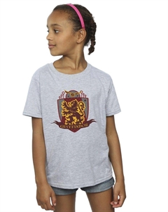 Хлопковая футболка с нагрудным знаком Гриффиндора, серый Harry potter